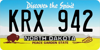 ND license plate KRX942