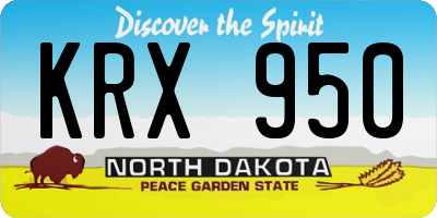 ND license plate KRX950