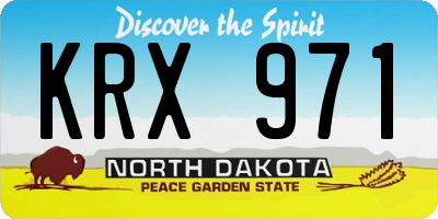 ND license plate KRX971