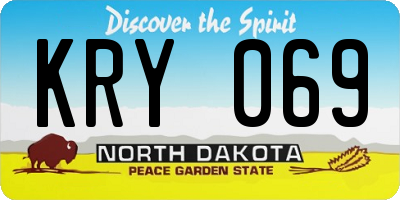 ND license plate KRY069