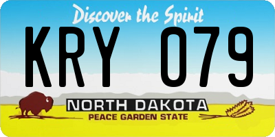 ND license plate KRY079