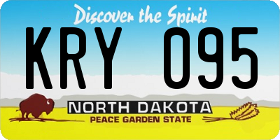 ND license plate KRY095