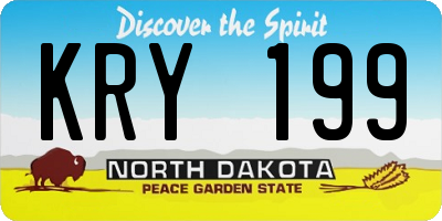 ND license plate KRY199