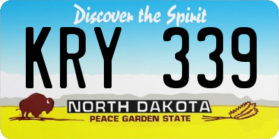 ND license plate KRY339
