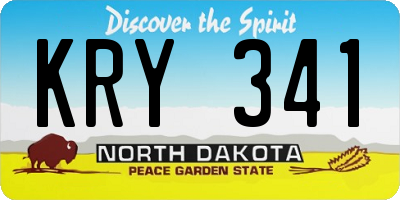 ND license plate KRY341