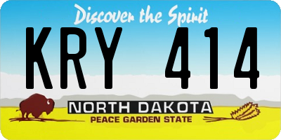 ND license plate KRY414