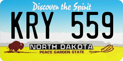 ND license plate KRY559