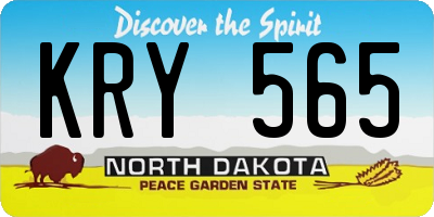 ND license plate KRY565