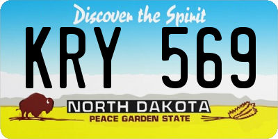 ND license plate KRY569