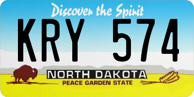ND license plate KRY574