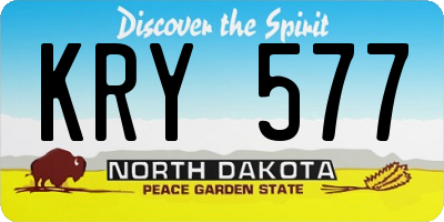 ND license plate KRY577