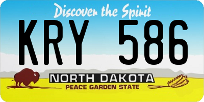 ND license plate KRY586