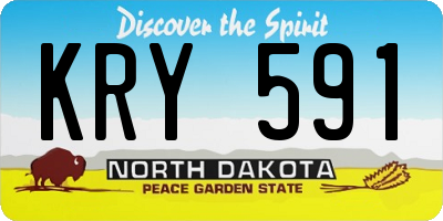 ND license plate KRY591