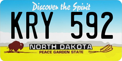 ND license plate KRY592