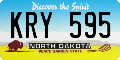 ND license plate KRY595