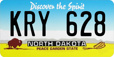 ND license plate KRY628