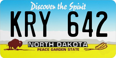 ND license plate KRY642