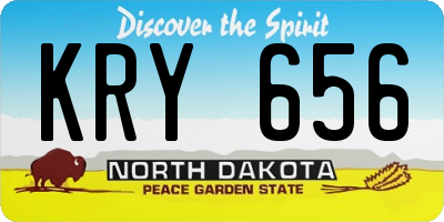 ND license plate KRY656
