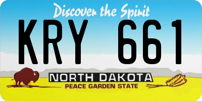 ND license plate KRY661