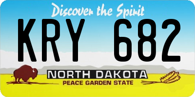 ND license plate KRY682