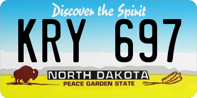 ND license plate KRY697