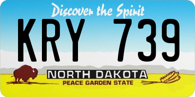 ND license plate KRY739