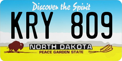 ND license plate KRY809