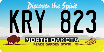 ND license plate KRY823