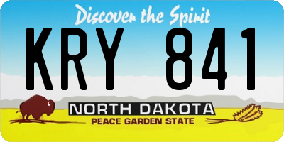 ND license plate KRY841