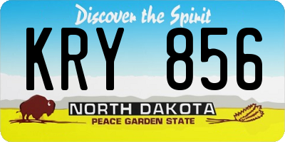 ND license plate KRY856
