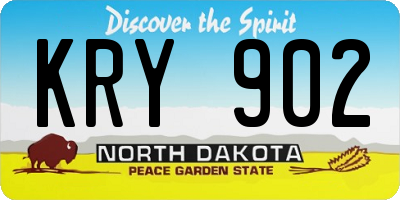ND license plate KRY902