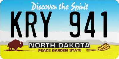ND license plate KRY941