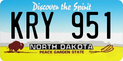 ND license plate KRY951