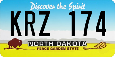 ND license plate KRZ174