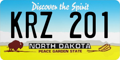 ND license plate KRZ201