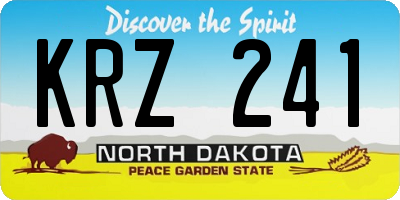ND license plate KRZ241
