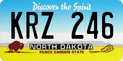 ND license plate KRZ246
