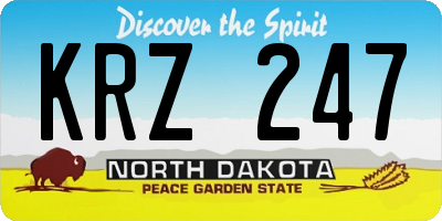 ND license plate KRZ247