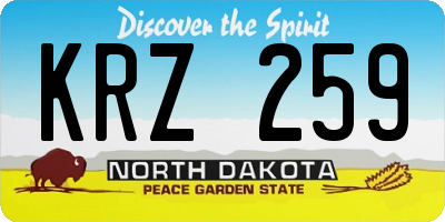 ND license plate KRZ259