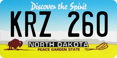 ND license plate KRZ260