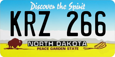 ND license plate KRZ266