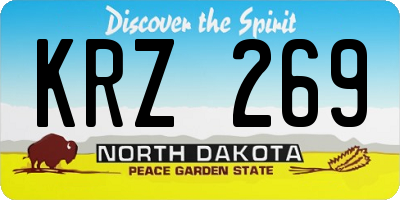 ND license plate KRZ269