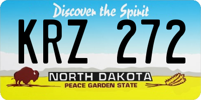 ND license plate KRZ272