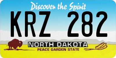ND license plate KRZ282