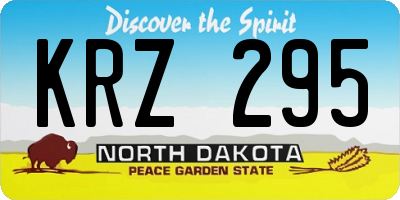 ND license plate KRZ295