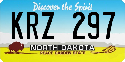 ND license plate KRZ297
