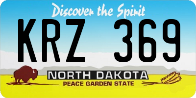 ND license plate KRZ369
