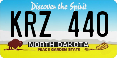 ND license plate KRZ440