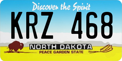 ND license plate KRZ468