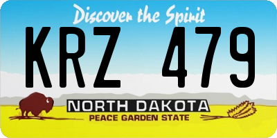 ND license plate KRZ479